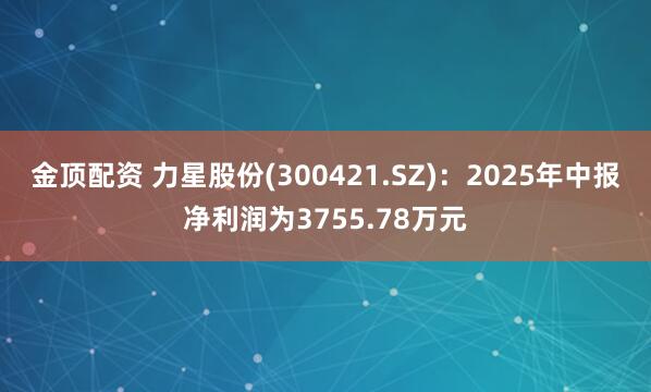 金顶配资 力星股份(300421.SZ)：2025年中报净利润为3755.78万元